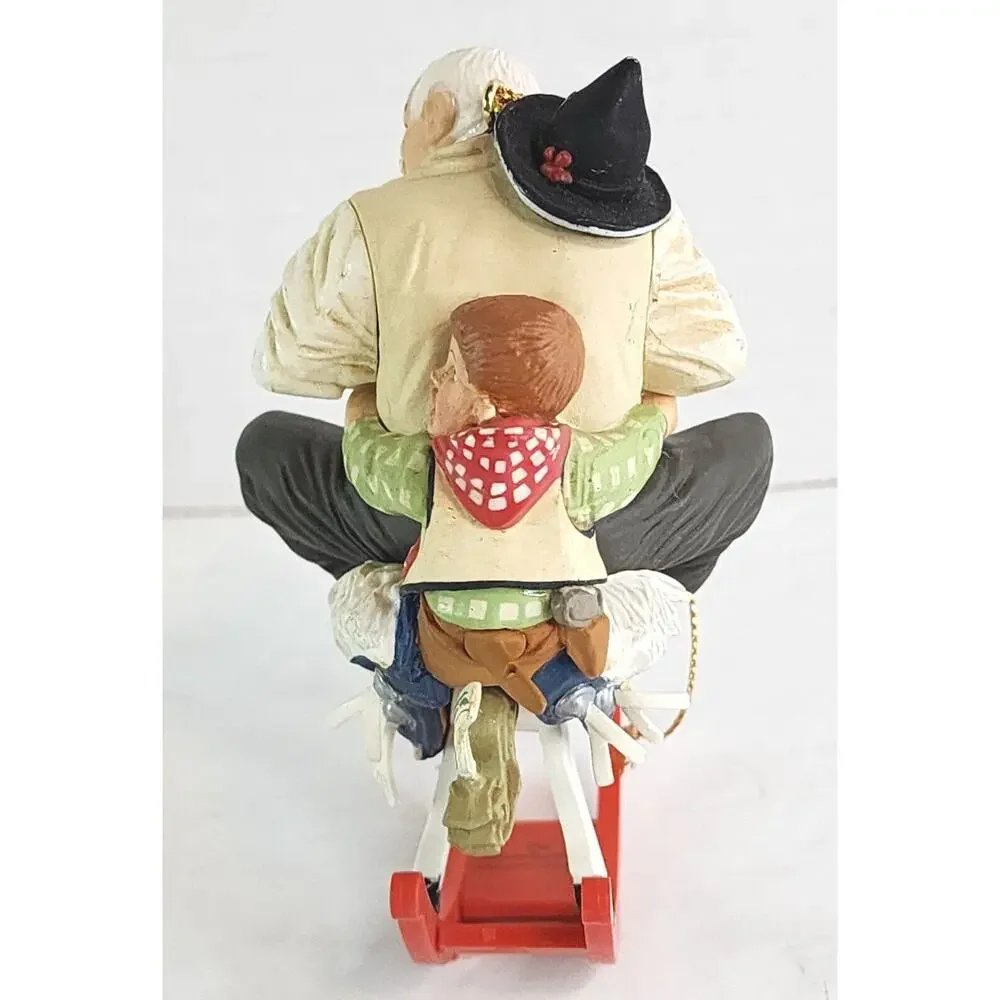Norman Rockwell Ornament Collection GRAMPS AT THE REINS 1987 Christmas Club